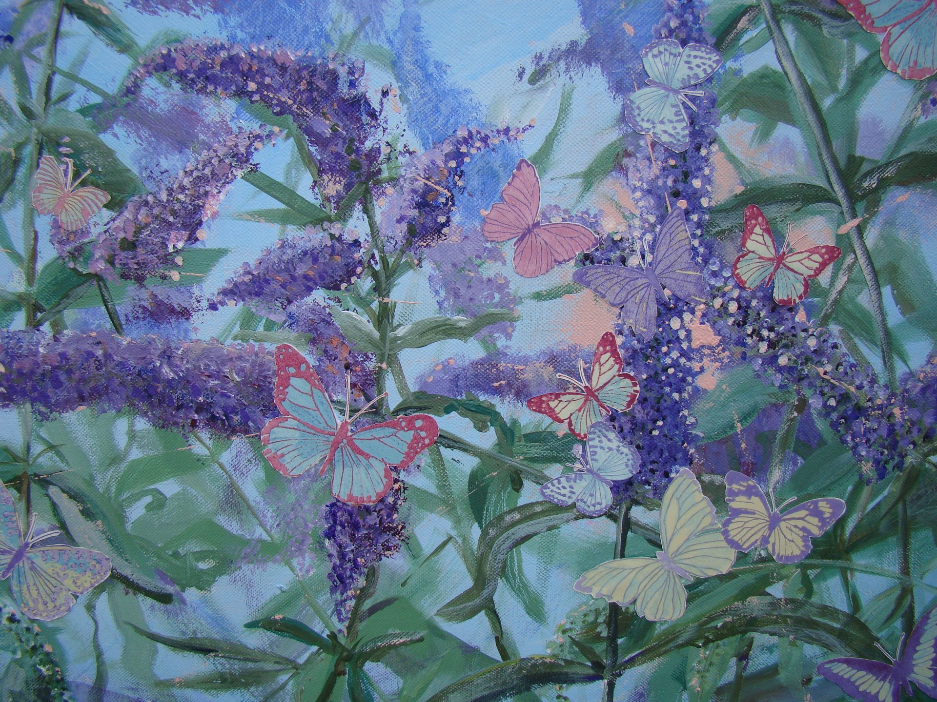 Buddleia painting. 