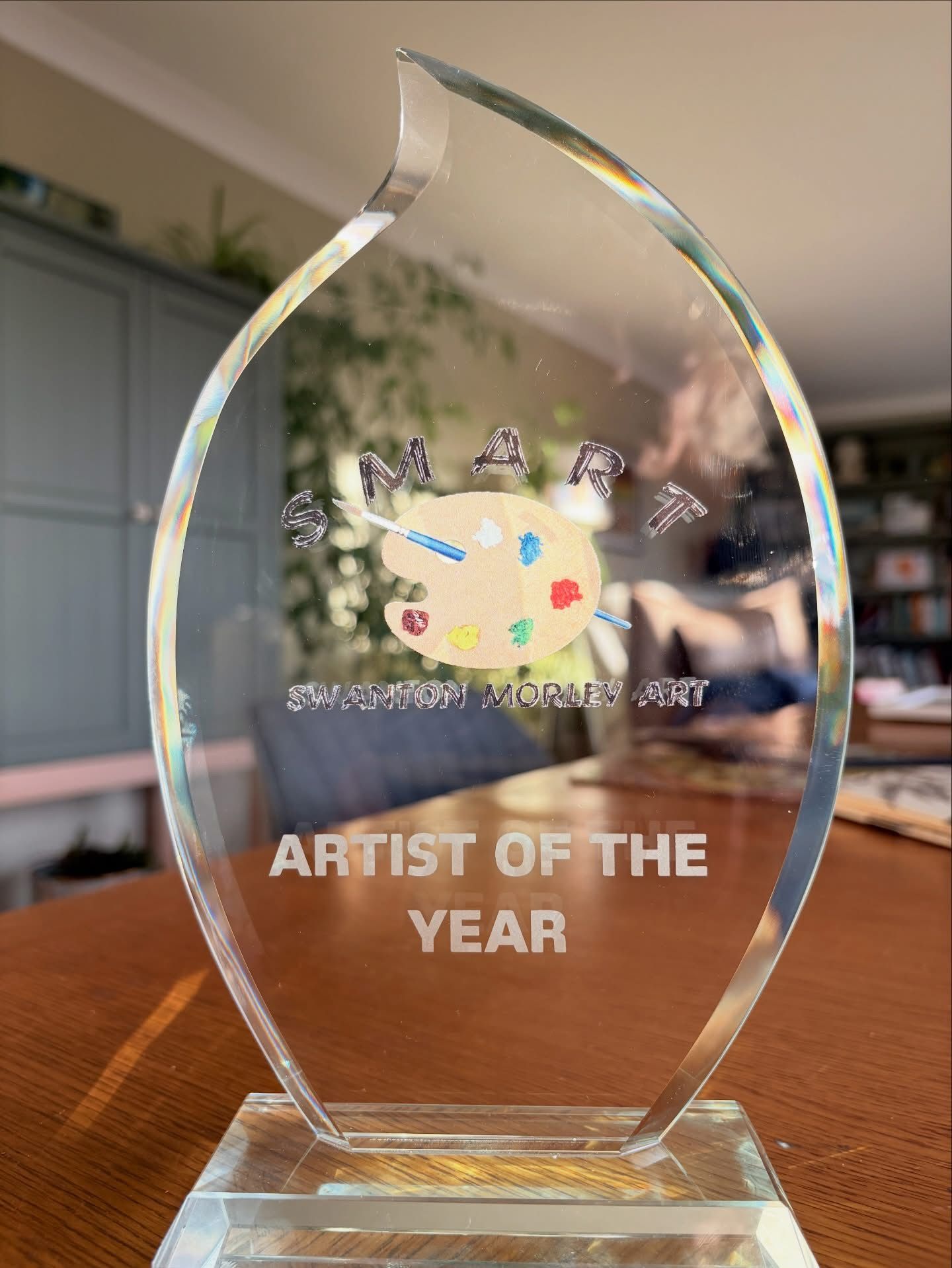 Trophy for 'Artist of the Year'.