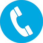 Icona raffigurante una cornetta telefonica bianca all'interno di un cerchio blu.
