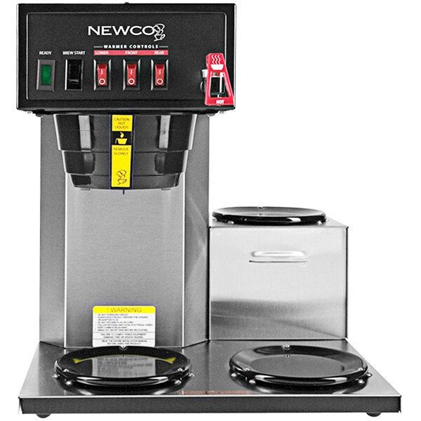 A stainless steel coffee maker made by newco