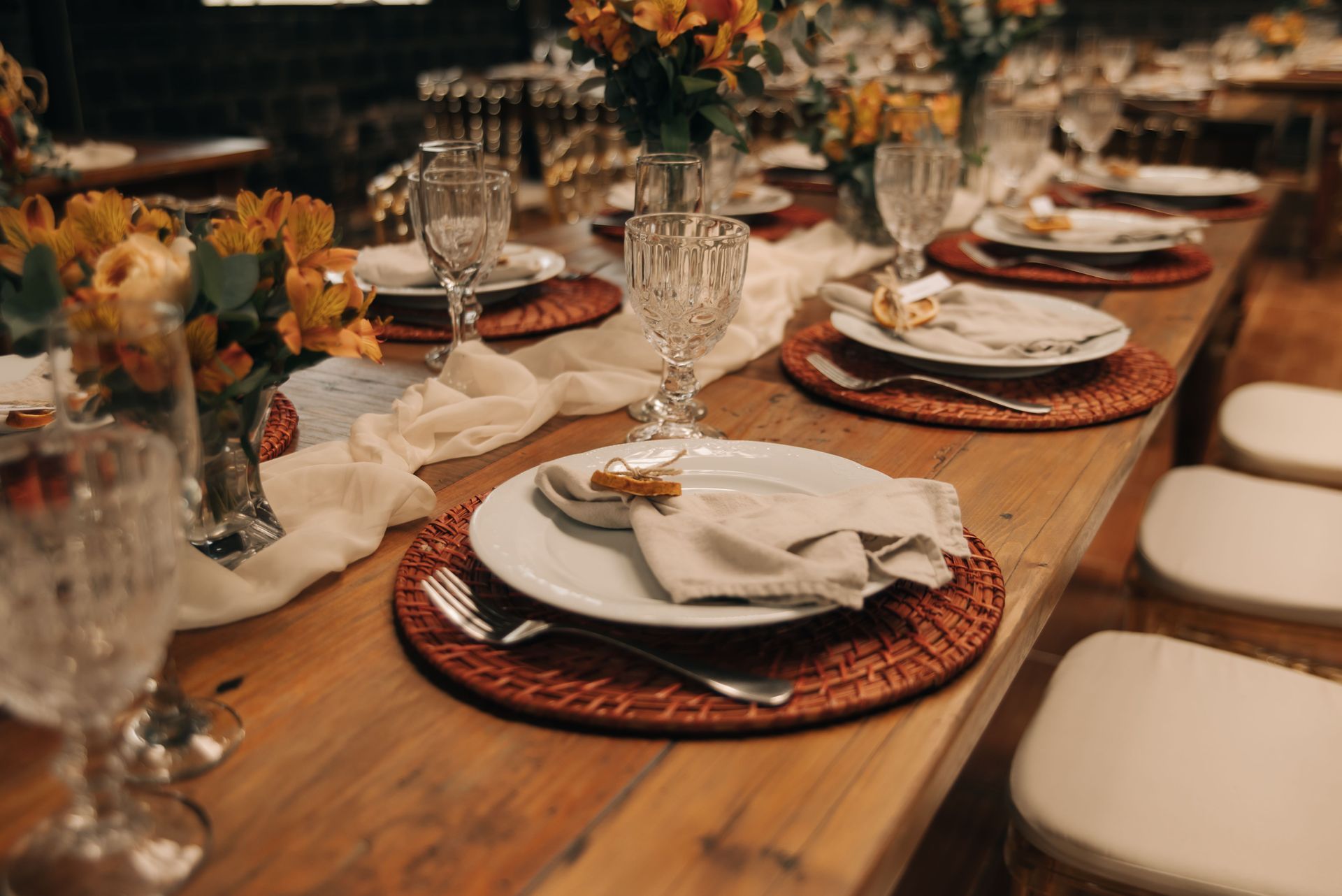 place settings for private events