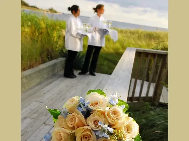 staff at wedding event