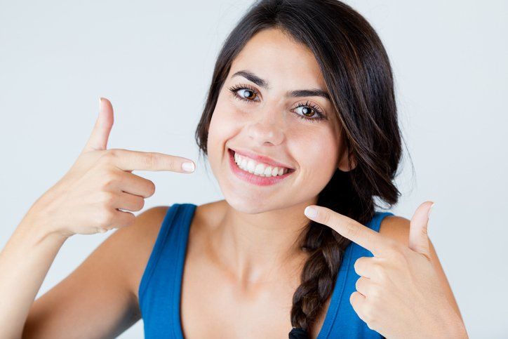 lady showing her bright smile