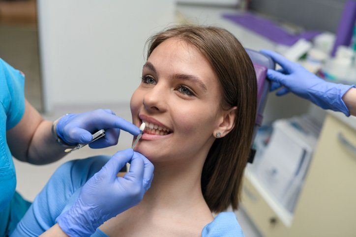 Man receiving dental x-rays