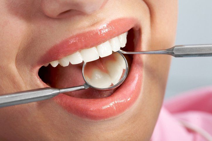 man receiving dental x-rays