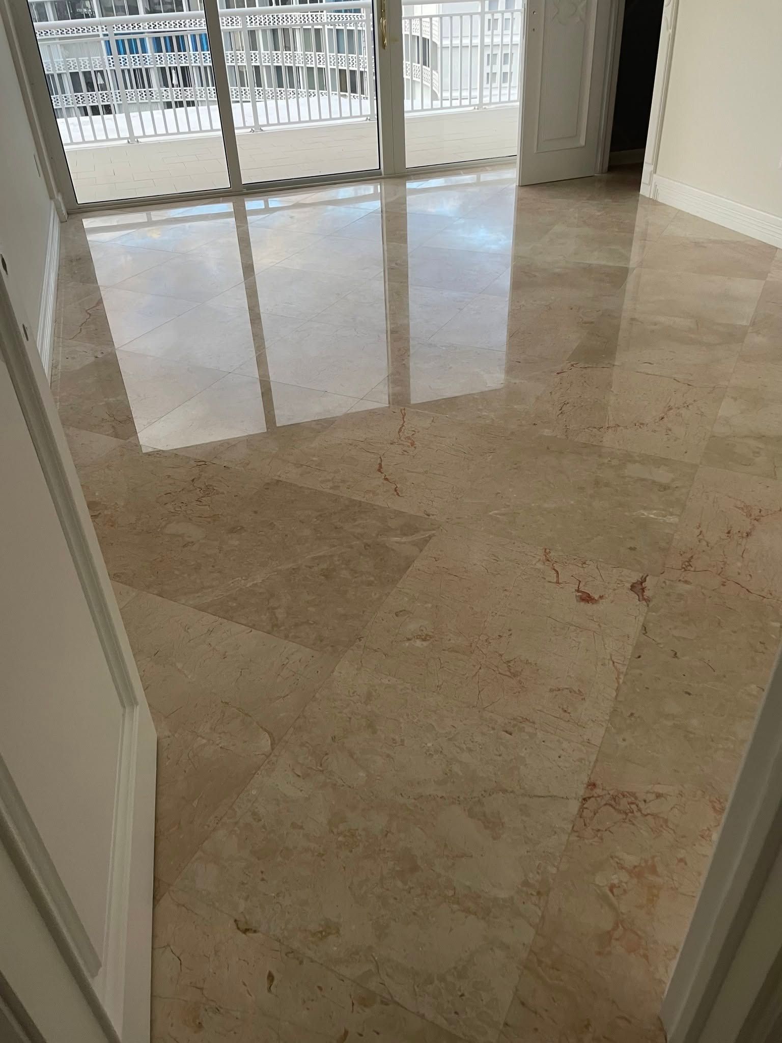 Grout sealing after a tile cleaning in Palm Beach Gardens