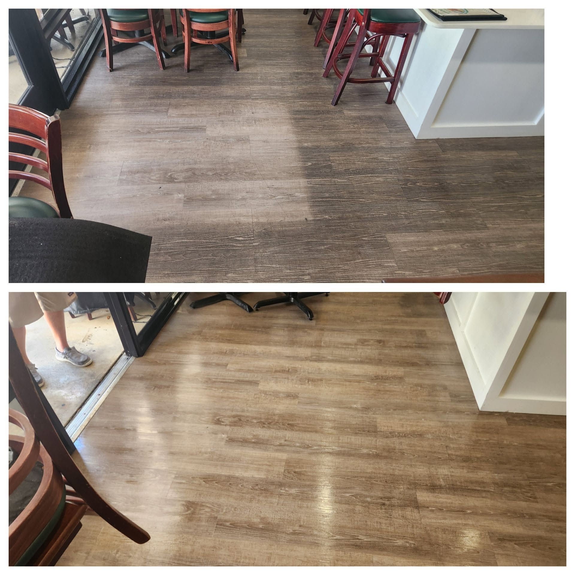 Laminate, luxury vinyl plank and wood floor deep cleaning in Jupiter, Florida