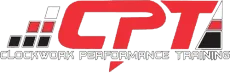 CPT Clockwork Performance Training logo in red, gray, and black on a white background