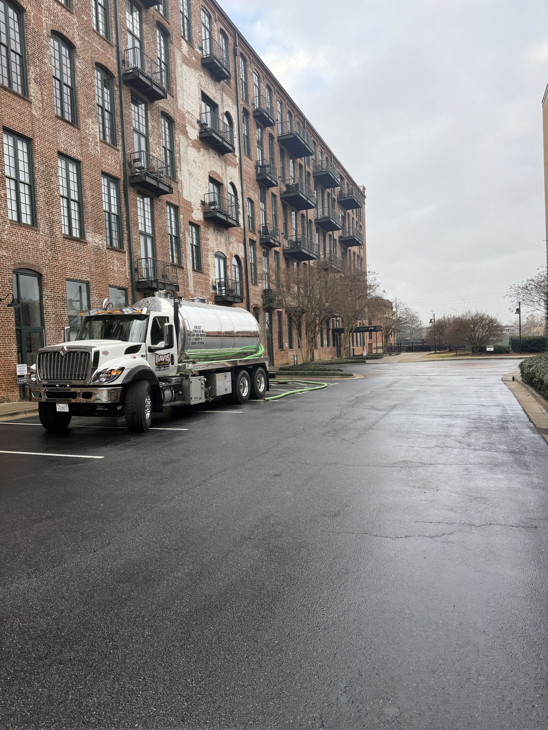 Grease trap being pumped out in Columbus Ga