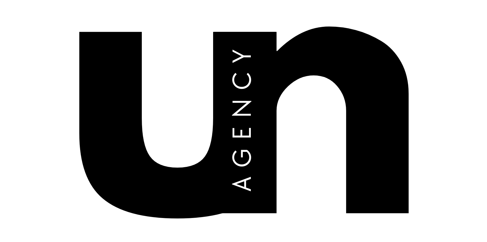 Logo voor een VN-agentschap. Een zwarte 