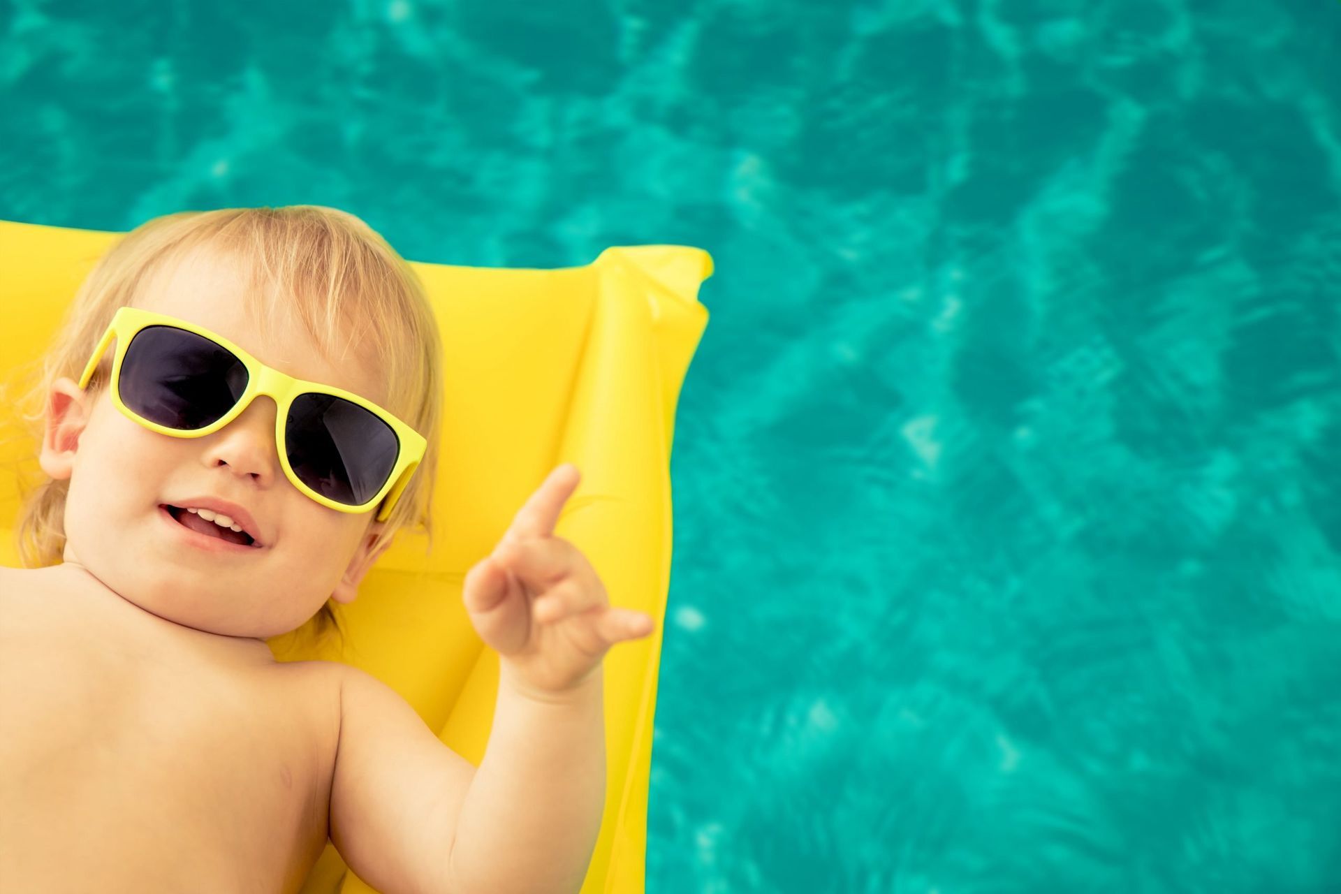 Baby in pool