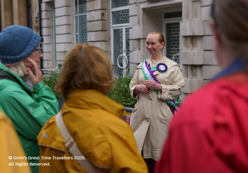 Jill Myers as Suffragette Isabella Grange for Grim's Great Time Travellers a Havelok event
