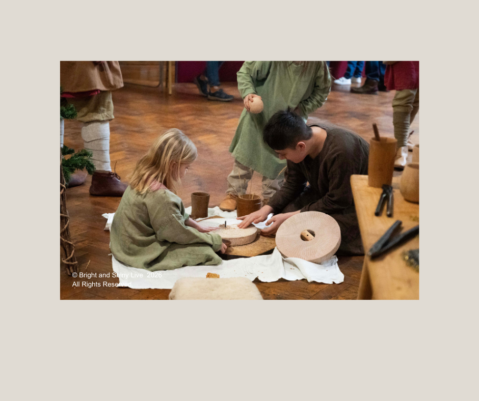 Viking children showing skills at Havelok Viking event