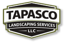 Tapasco Landscaping Services LLC logo in black, white, and olive green