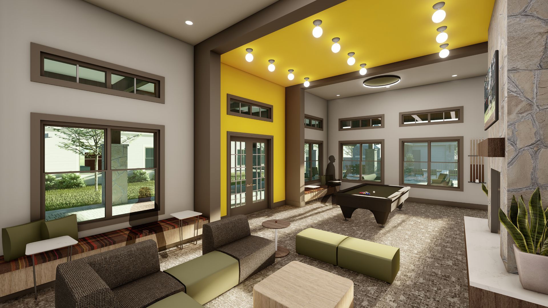 Rendering of a student lounge