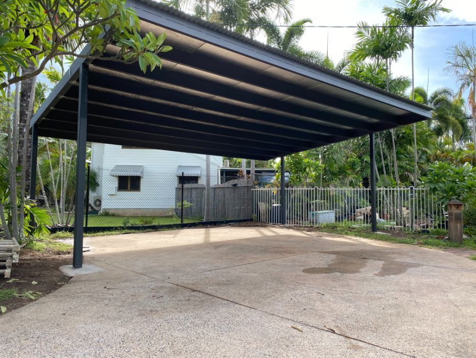 There is a carport in the driveway of a house — Local Builders in Yarrawonga, NT