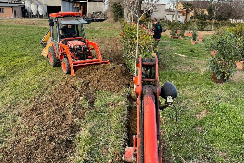 Escavatrice per giardinaggio