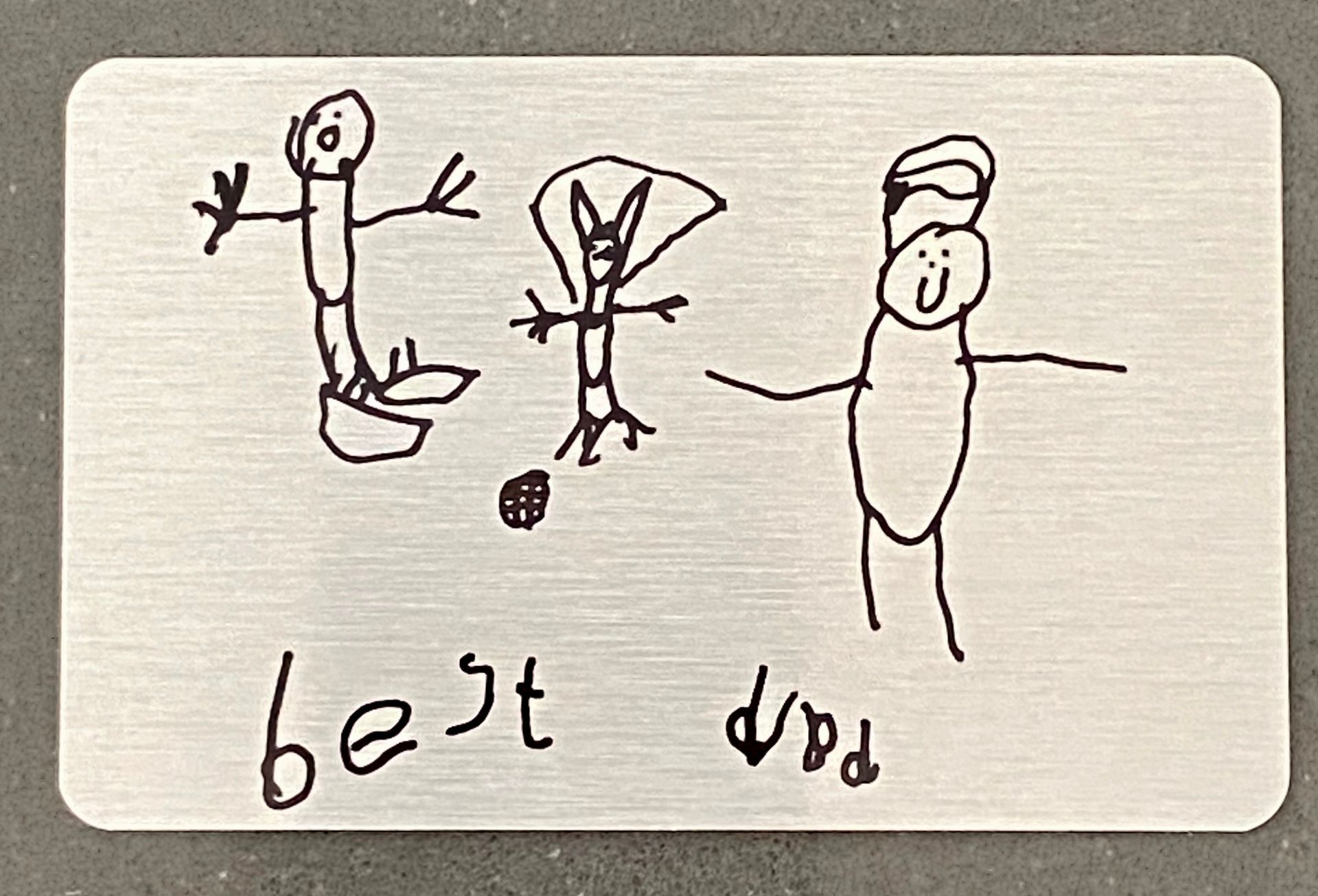 Handwriting wallet card insert