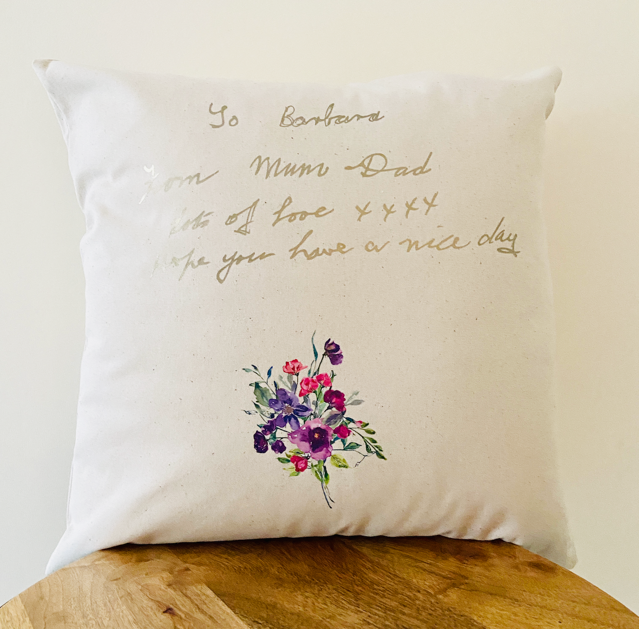 gift using my late mums handwriting
