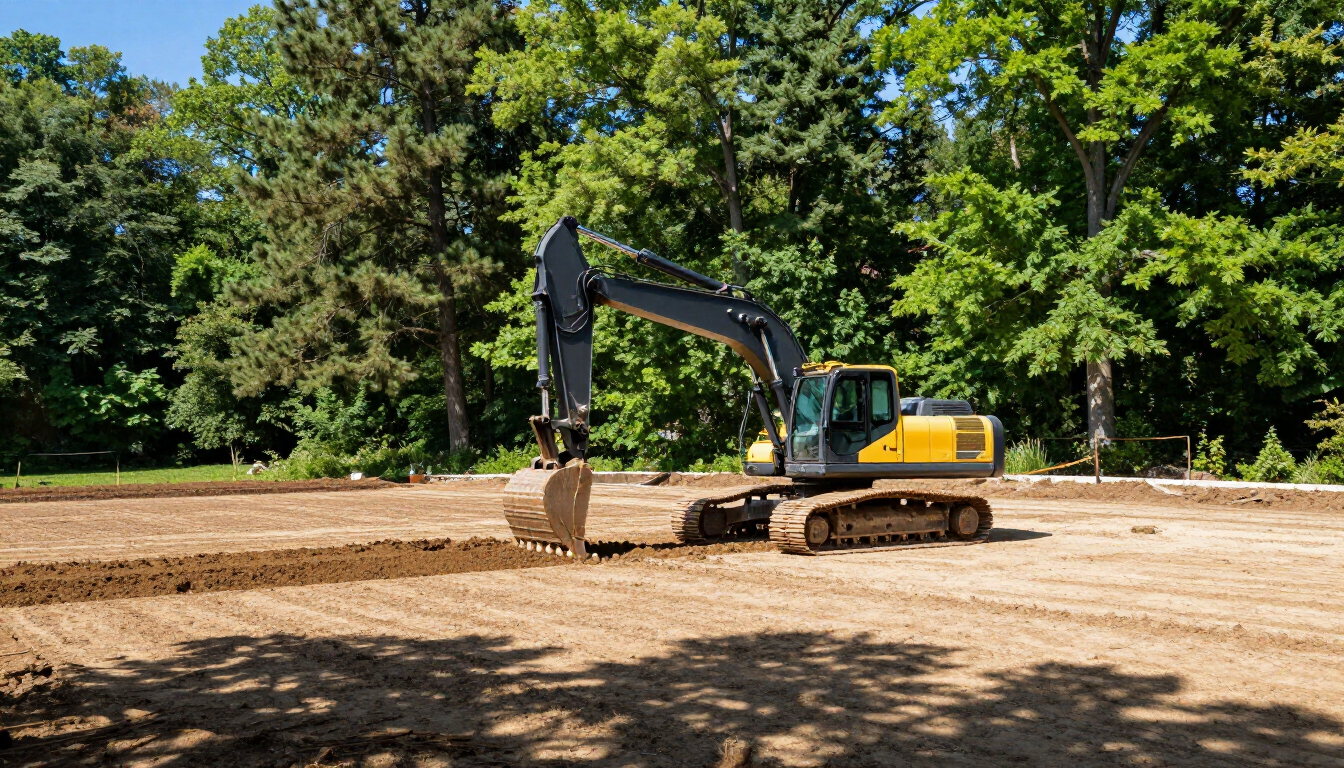 Professional yard leveling and site preparation in Great Falls Virginia