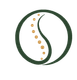 Green circular logo with a white center, gold dotted curve, and a dark green S-shaped line