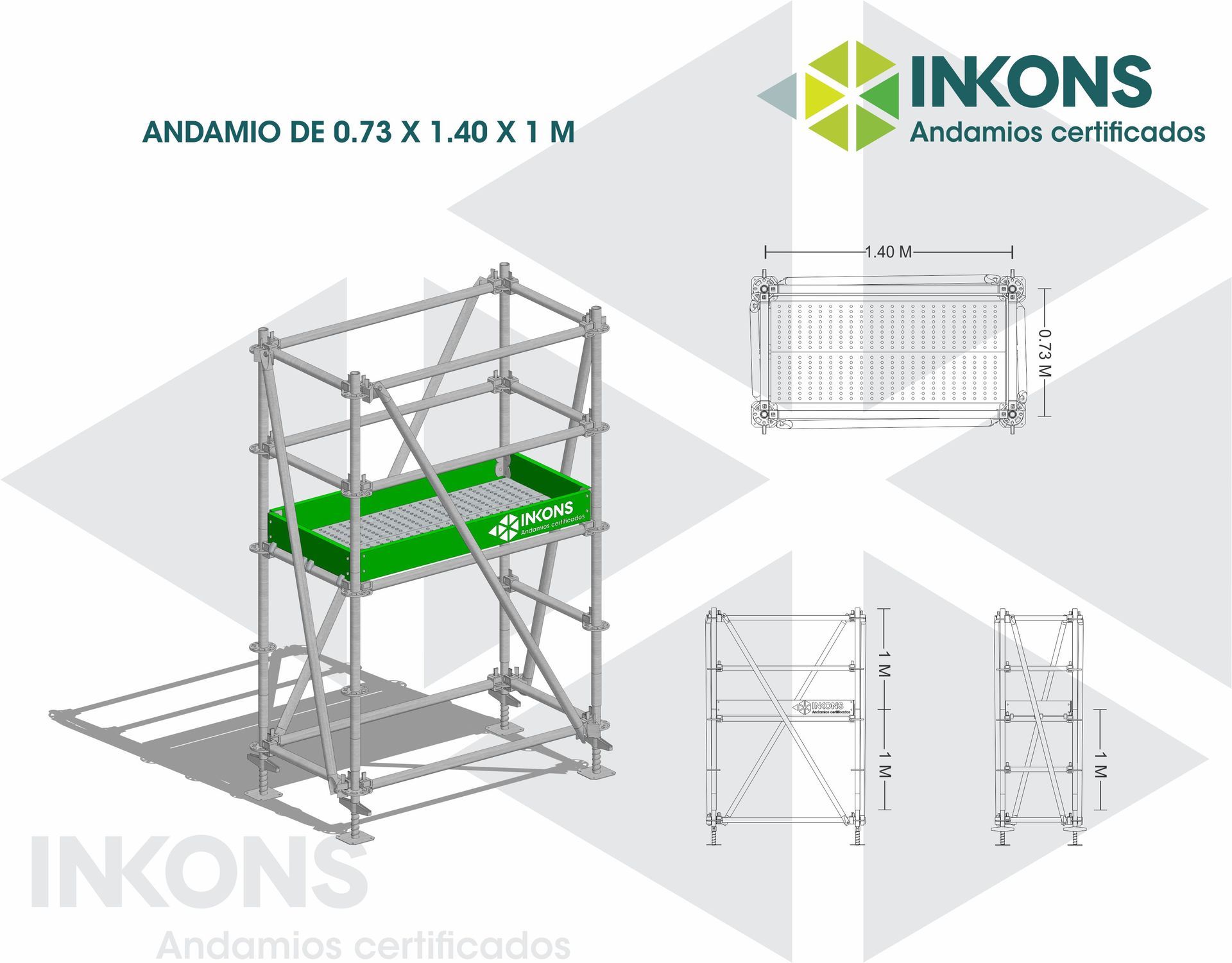 Andamio de 0.73 x 1.40 x 1 M