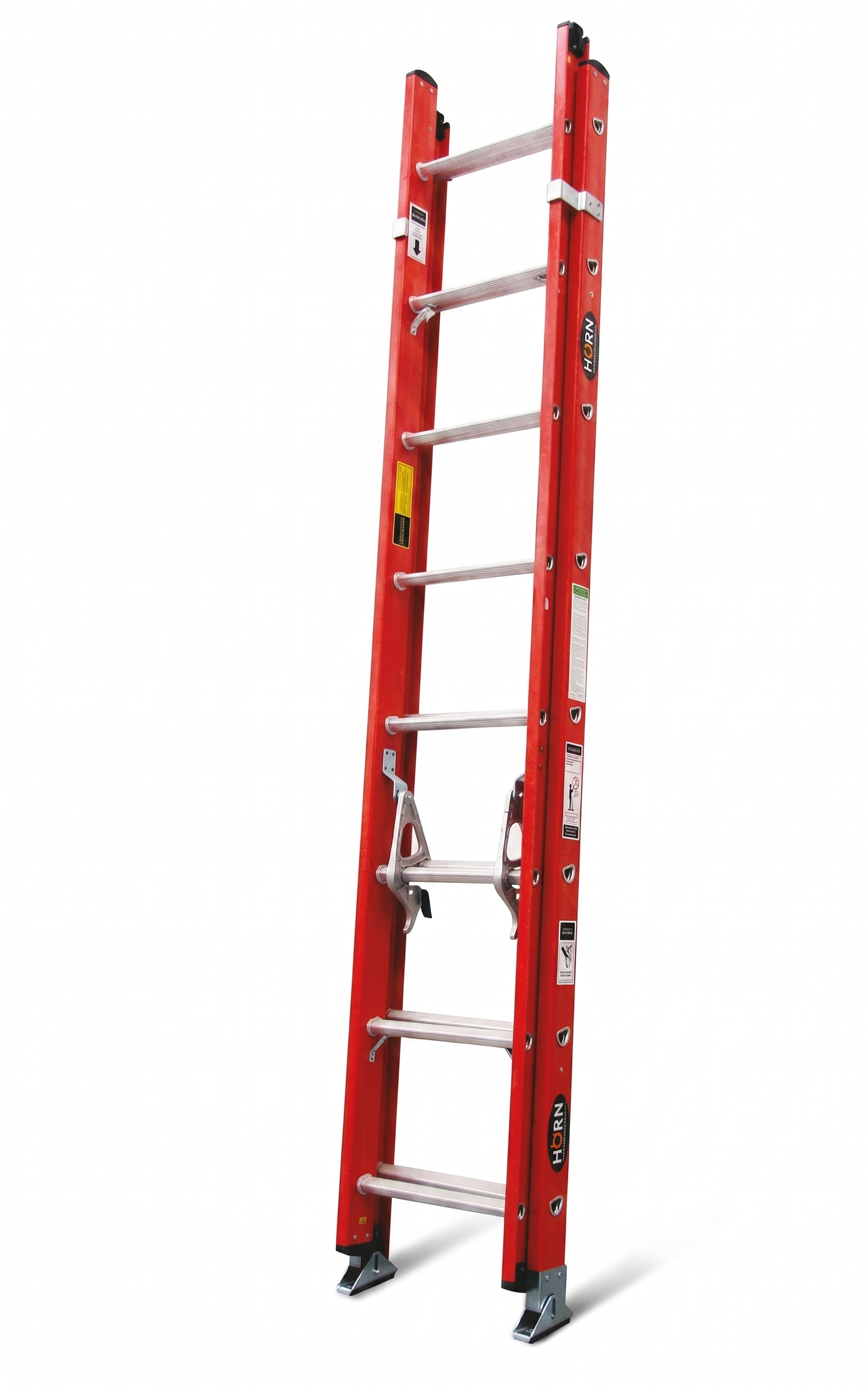 Escalera extensible doble dieléctrica en fibra de vidrio