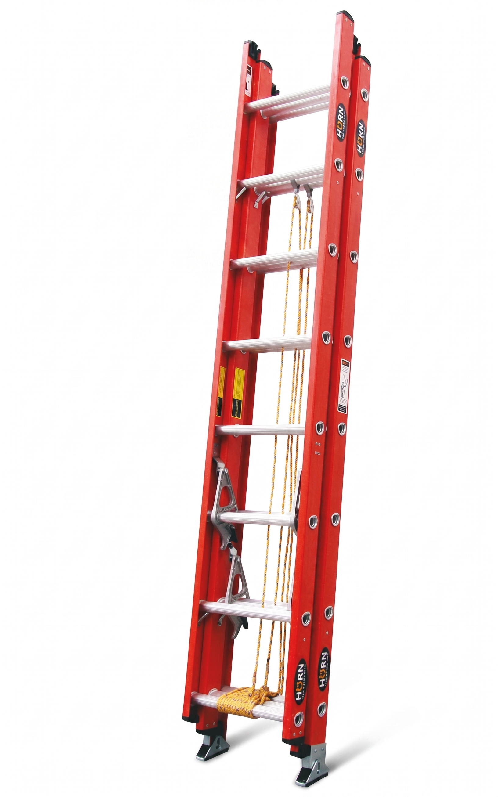 Escalera extensible triple dieléctrica en fibra de vidrio certificada