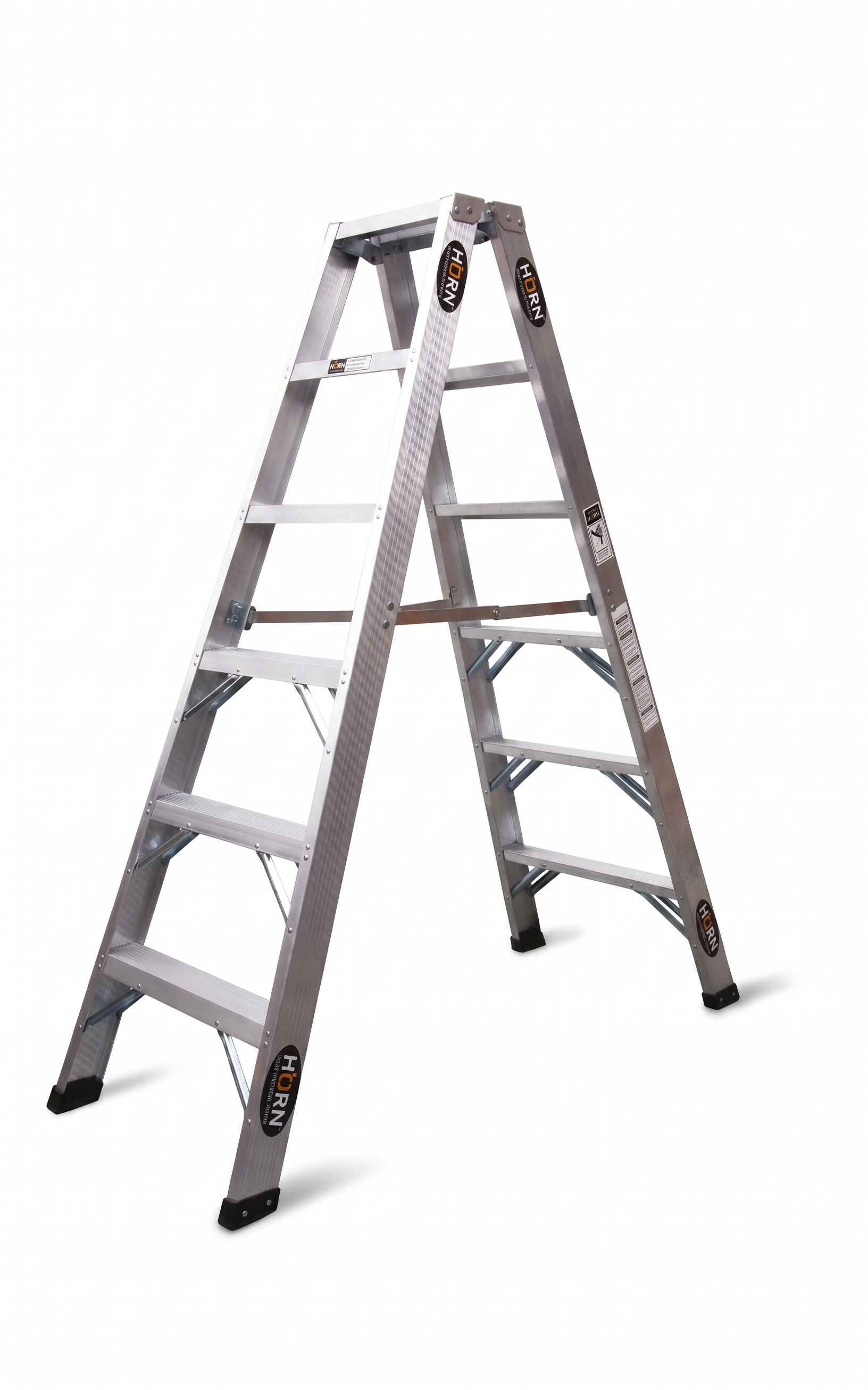 escalera sencilla doble acceso en aluminio