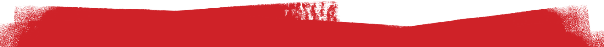 Abstract red paint smear across the top edge of a white background