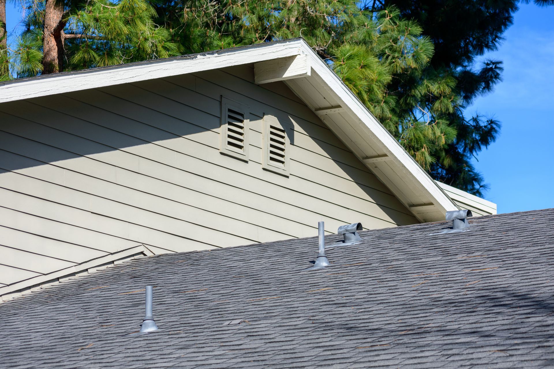 Roof ventilation on a residential shingle roof