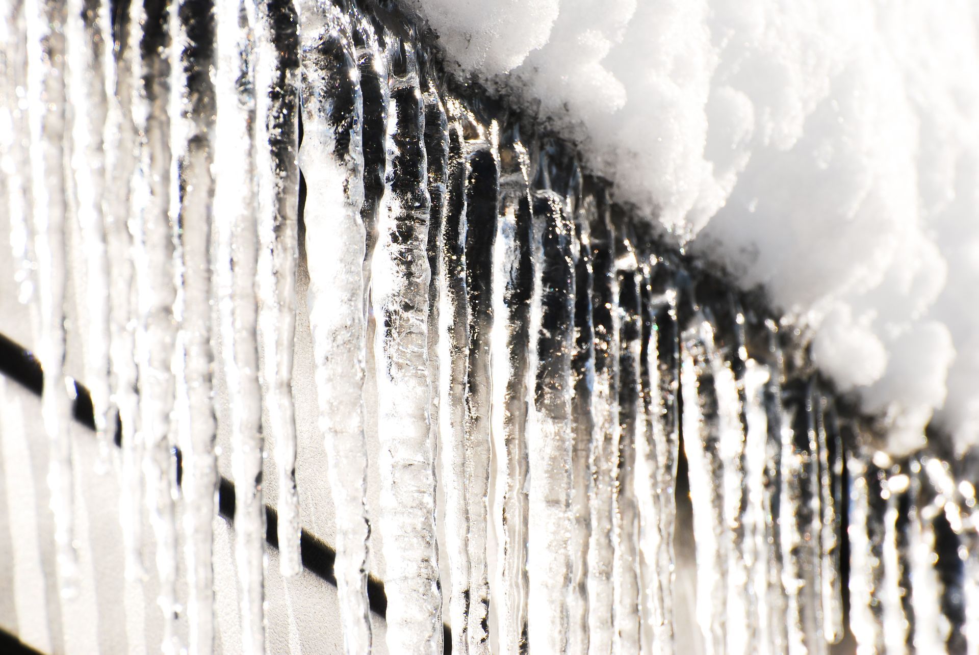 Ice dam on a roof in Northeast Pennsylvania