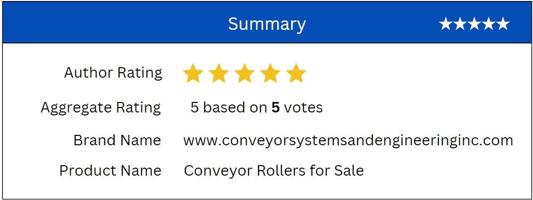 summary conveyor rollers for sale