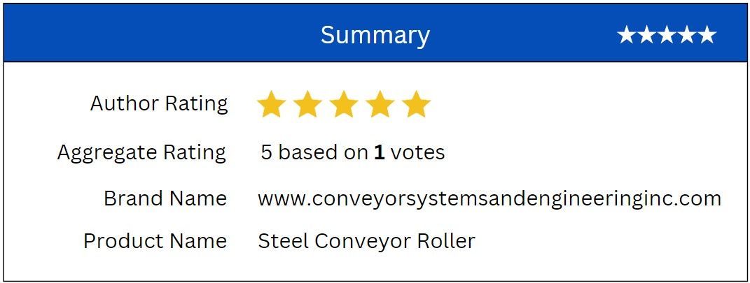 summary steel conveyor rollers