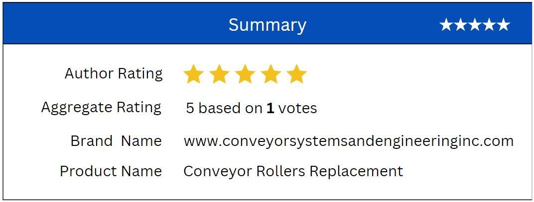 summary conveyor rollers replacement