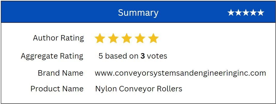 summary nylon conveyor rollers