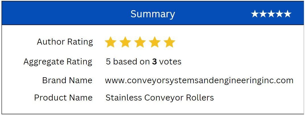 summary stainless conveyor rollers