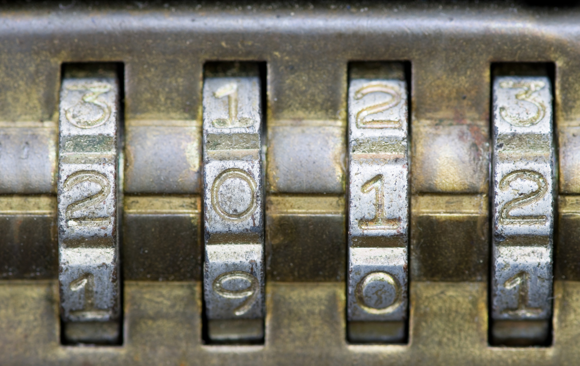 A close up of a combination lock with numbers on it