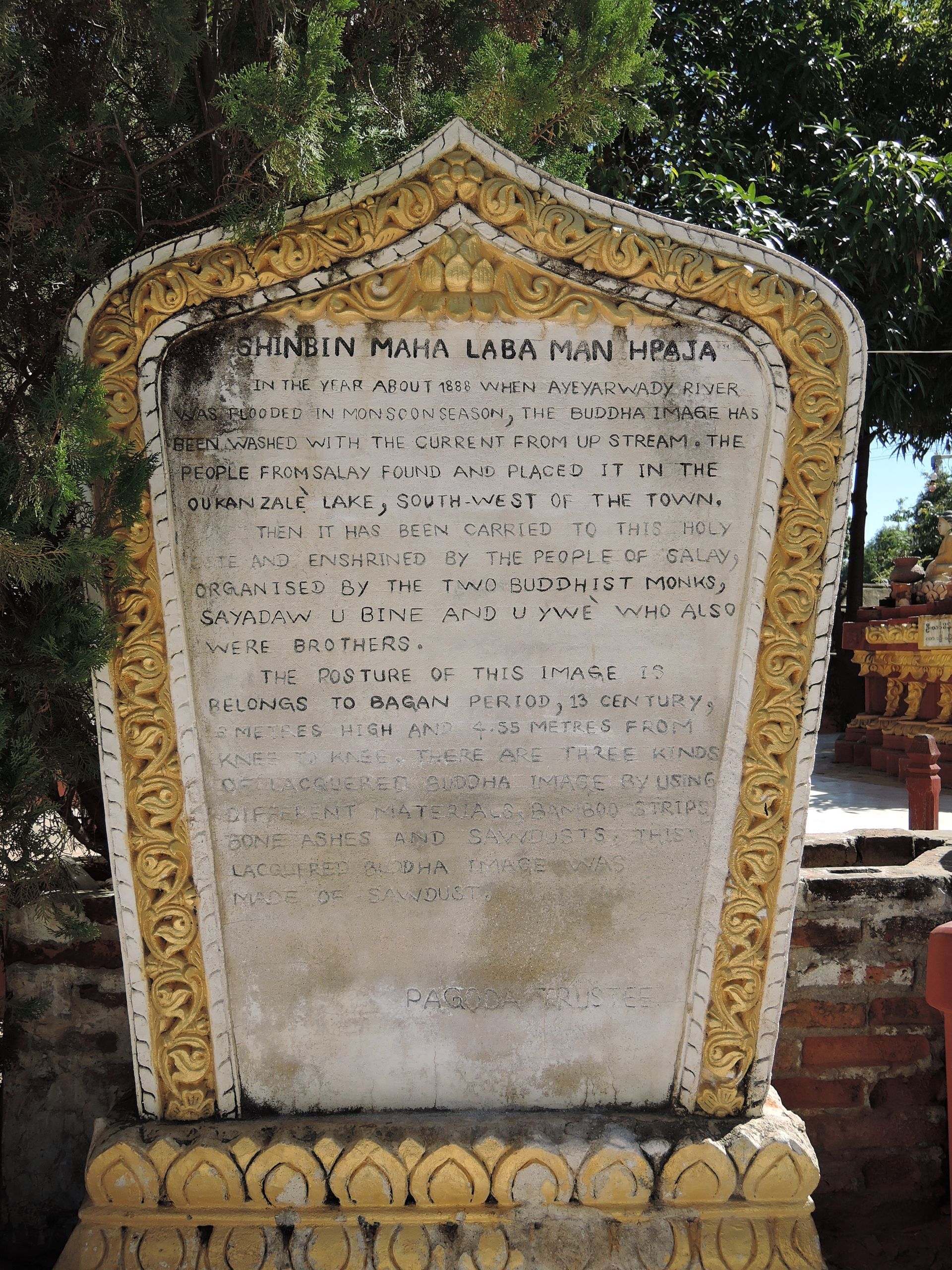 Shin Bin Maha Laba Man Tempel Sale Myanmar