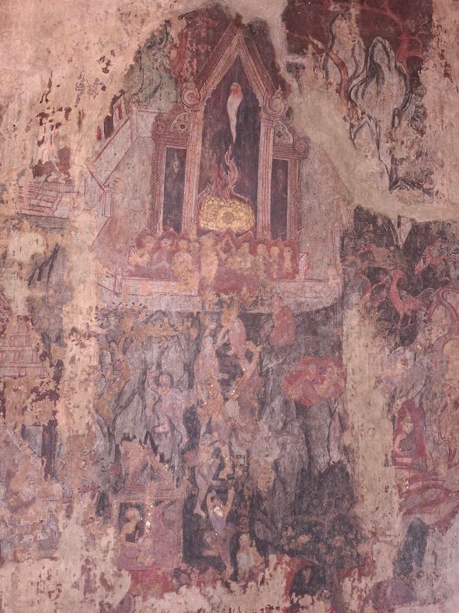 Wat Phutthai Sawan Ayutthaya Wandmalerei