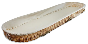 Basic woven green burial carrier