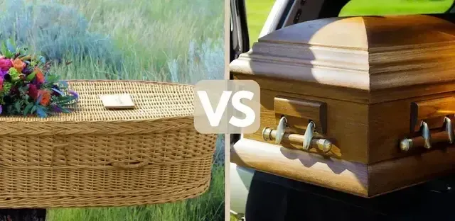 Traditional vs Green Burial casket