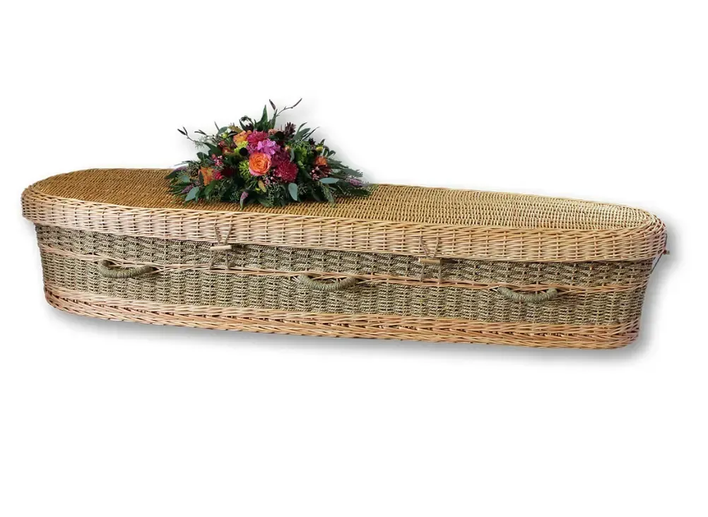 Willow and Seagrass natural burial casket