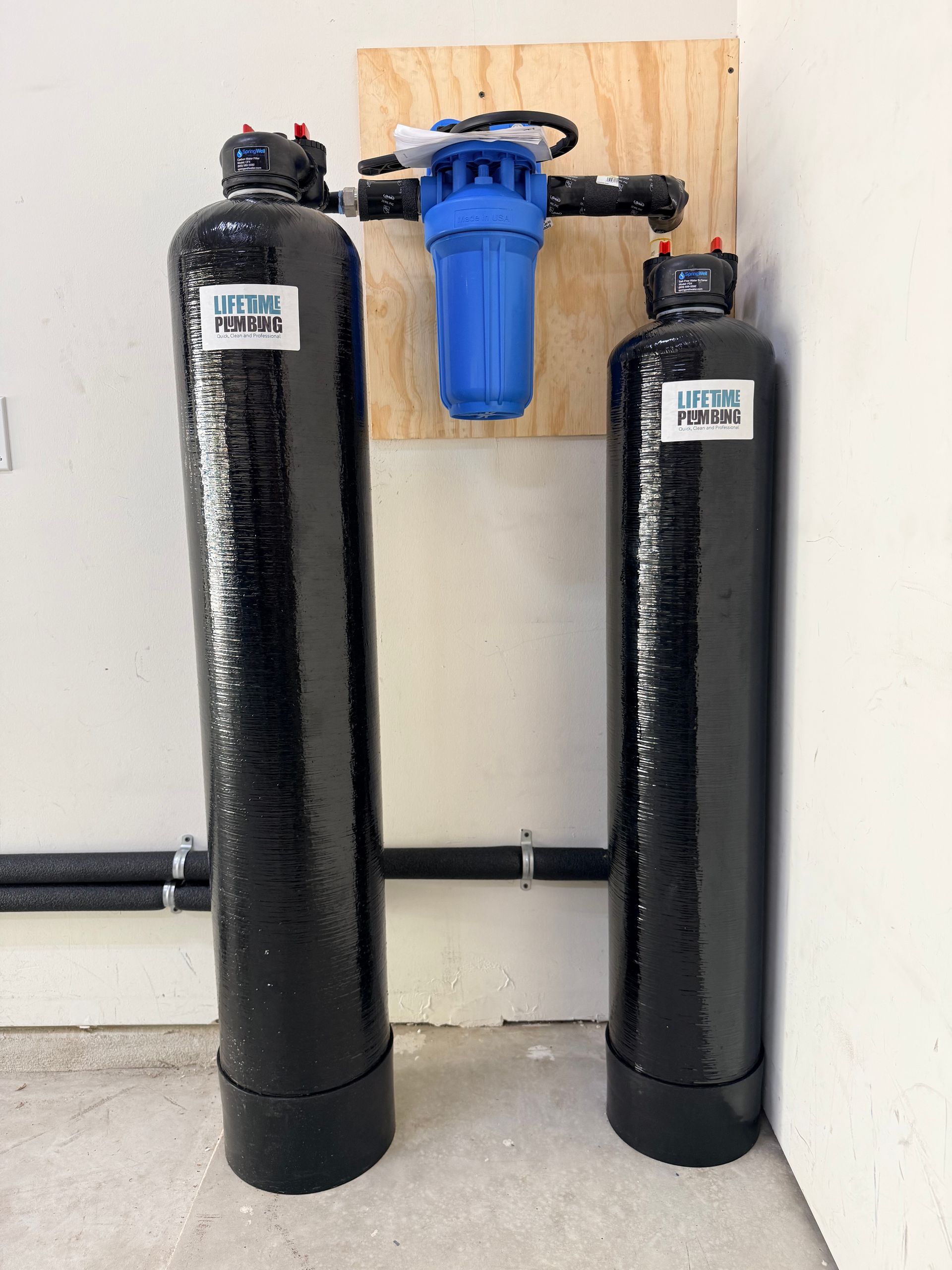 Flexible metal hoses and pipe fittings on engineering blueprints