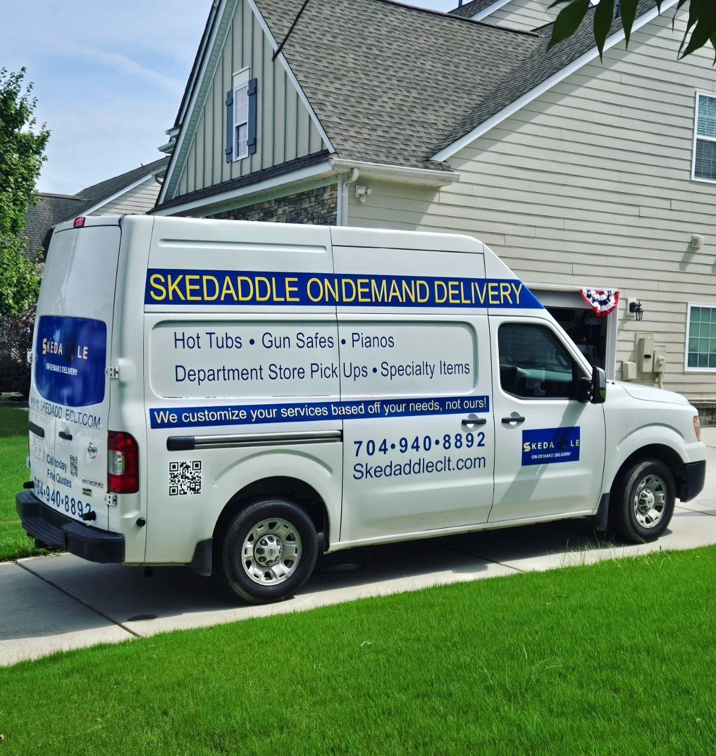White van with 