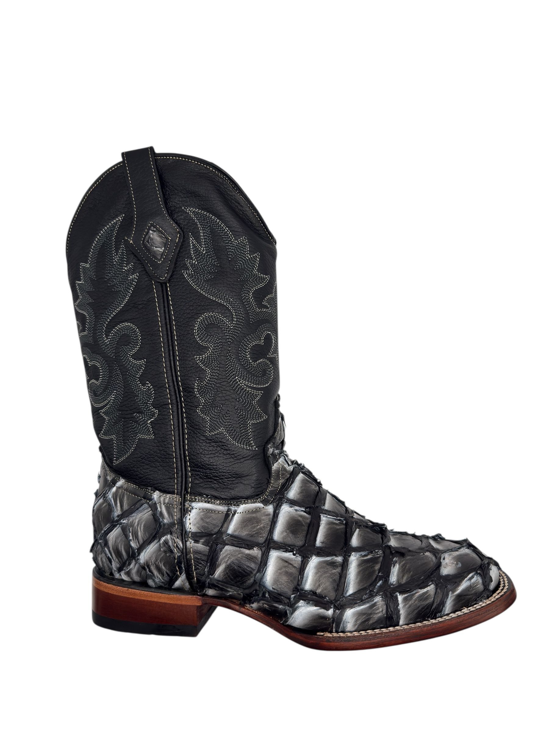 Men's Yin-Yang  Exotic Pirarucu Cowboy Boots