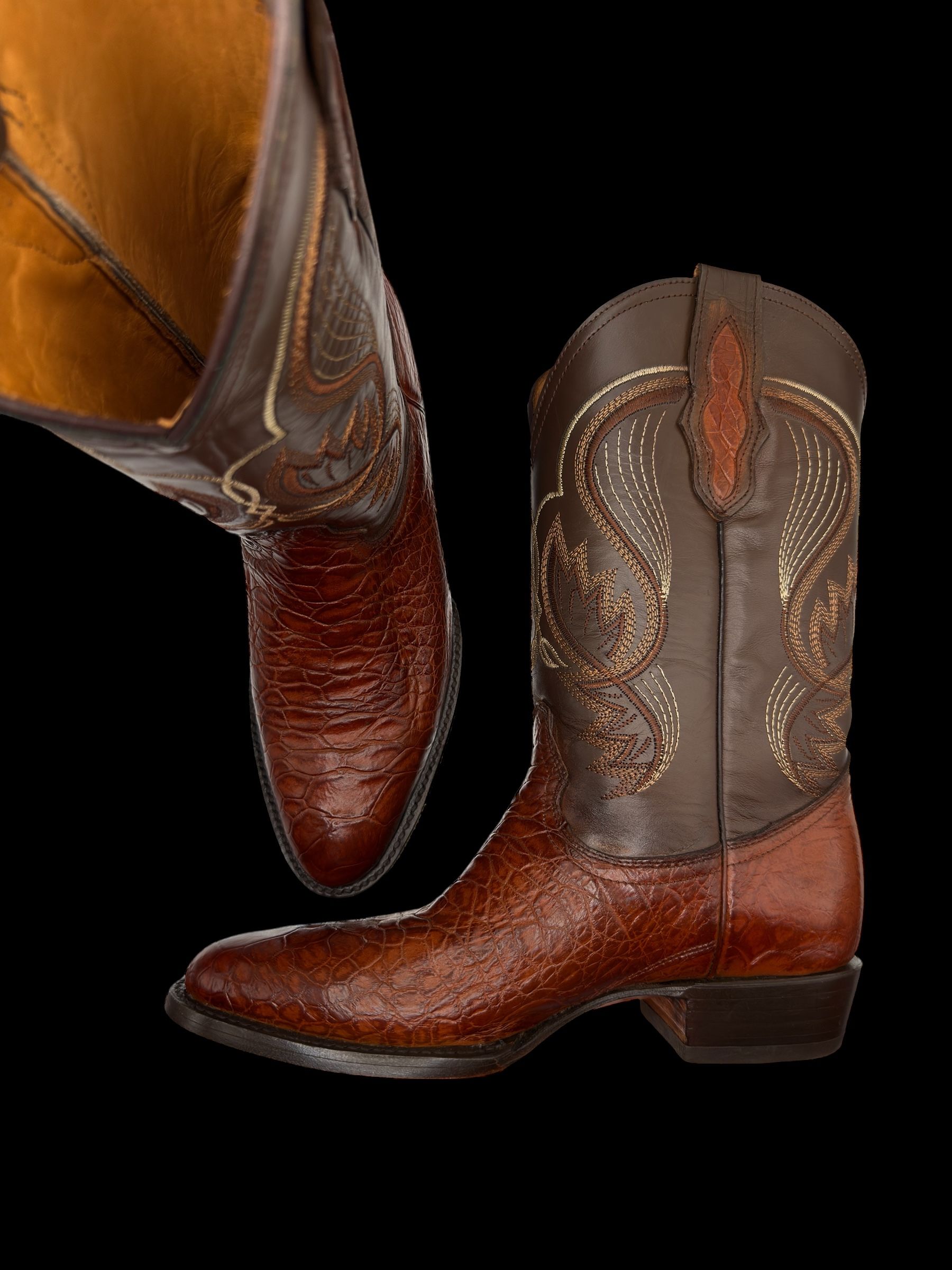 Men's Exotic Turtle Honey  Cowboy Boots