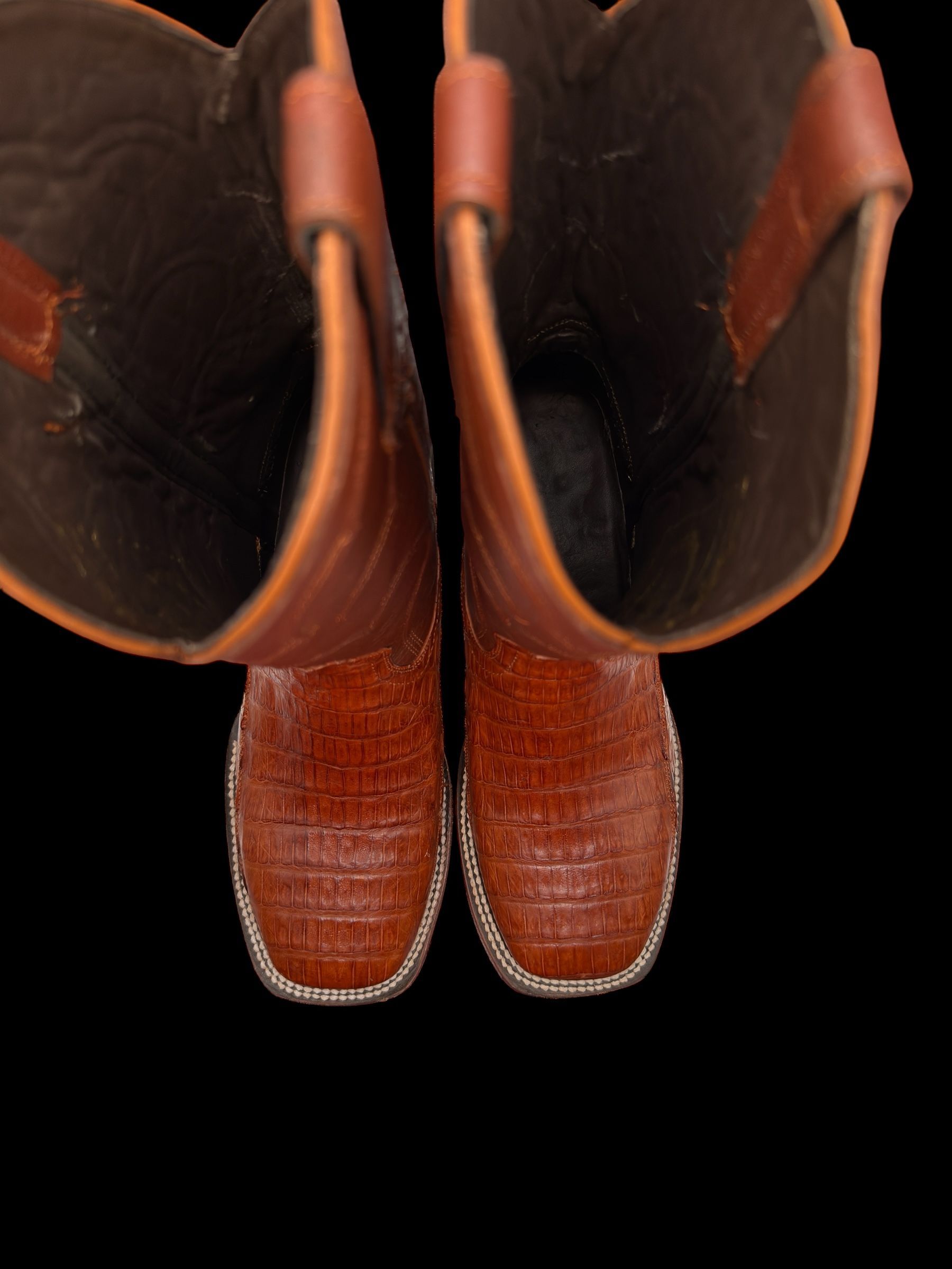 Mens Exotic 'Brandy' Caiman Cowboy Boots