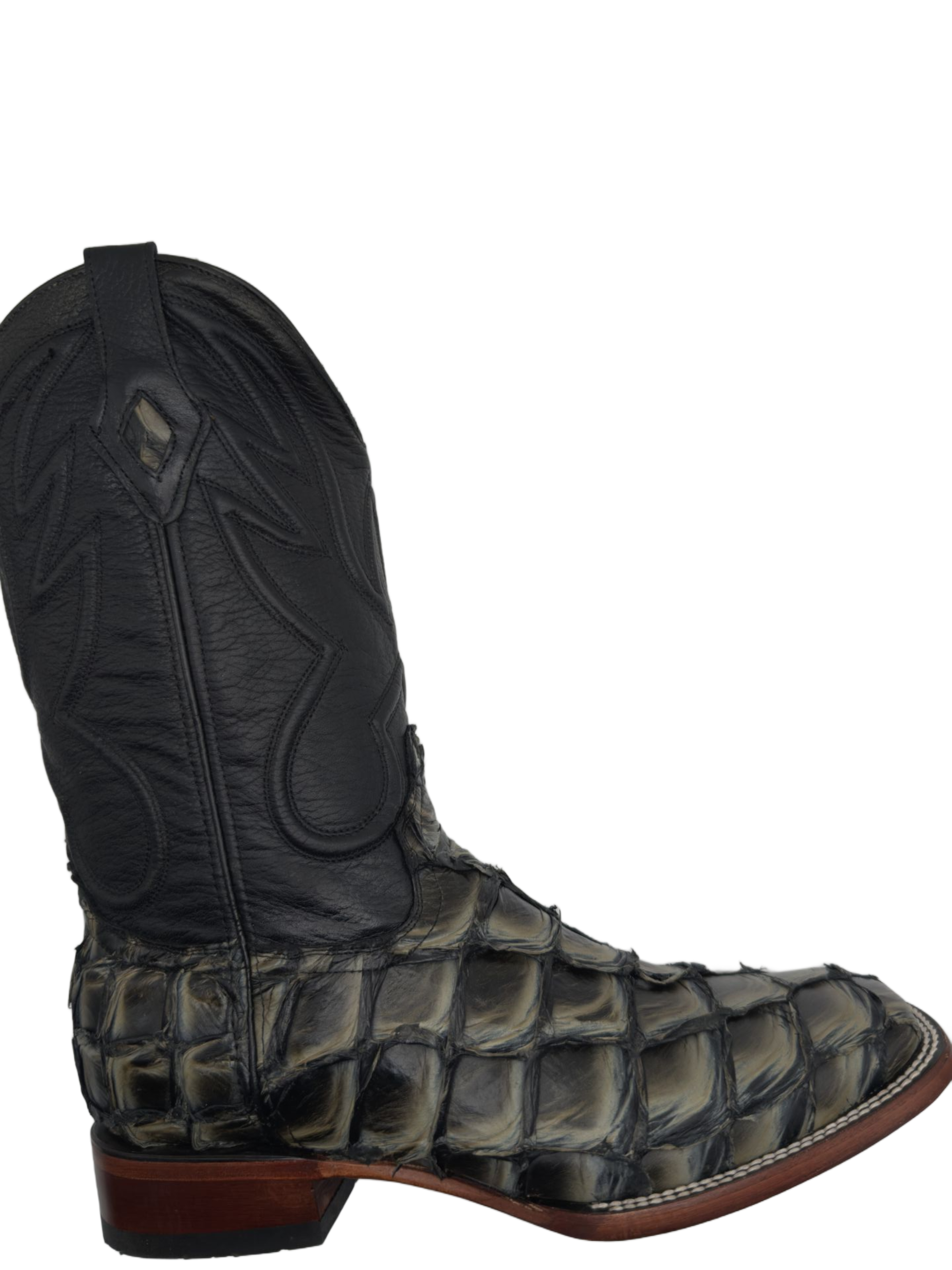 Men's Green Exotic Pirarucu Cowboy Boots JW Ranch