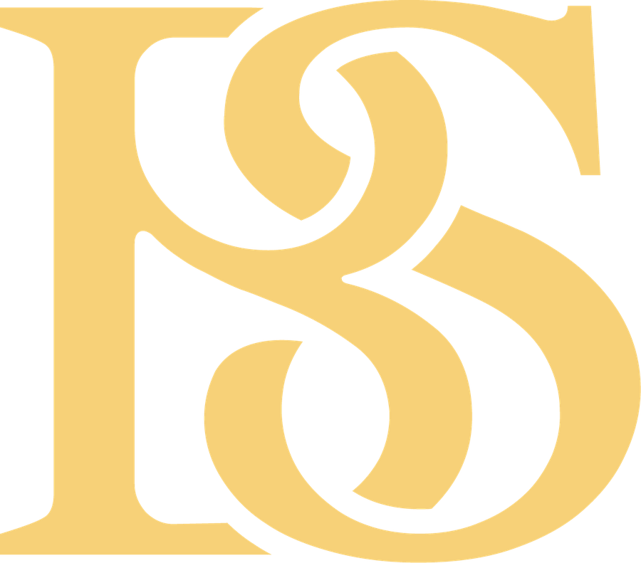 Letras doradas con monograma “S” y “G” entrelazadas sobre un fondo blanco.